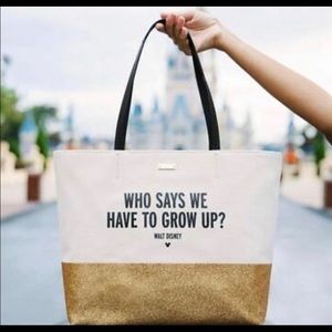 Disney Kate Spade Gold Glitter Tote